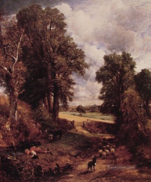 Paisajes Painting - El paisaje romántico del campo de maíz John Constable